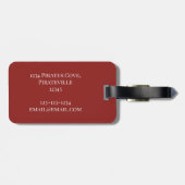 Étiquette À Bagage Fun Whimsical Pirate Treasure Map Personnalisé (Dos horizontal)