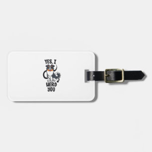 Étiquette À Bagage Funky Australian Shepherd Maman Cadeaux Aussie Oui