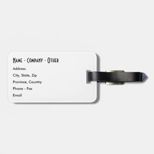 Étiquette À Bagage Funky Custom Fishing (Dos horizontal)