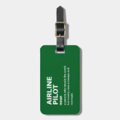 Étiquette À Bagage Funny Airline Capitaine Définition (Devant Vertical)