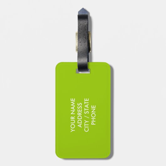 Étiquette À Bagage Funny Apple Green Keep Calm étiquette bagages (Dos Vertical)