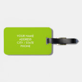 Étiquette À Bagage Funny Apple Green Keep Calm étiquette bagages (Dos horizontal)