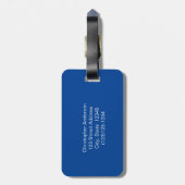 Étiquette À Bagage Funny Blue (Dos Vertical)