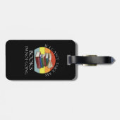 Étiquette À Bagage Funny Bookworm Reading Take My Books (Dos horizontal)