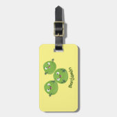 Étiquette À Bagage Funny Brussels sprouts légumes caricature (Devant Vertical)