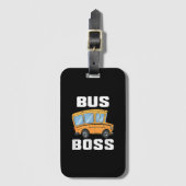 Étiquette À Bagage Funny Bus Boss School Bus Driver (Devant Vertical)