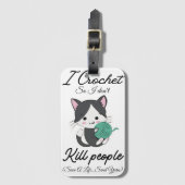 Étiquette À Bagage Funny Crochet Quote Yarn Lover Design (Devant Vertical)