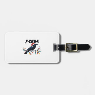 Étiquette À Bagage Funny Crow Christmas Classic Retro Design