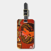 Étiquette À Bagage Funny Elegant Giraffe Accessoré Style Africain (Devant Vertical)