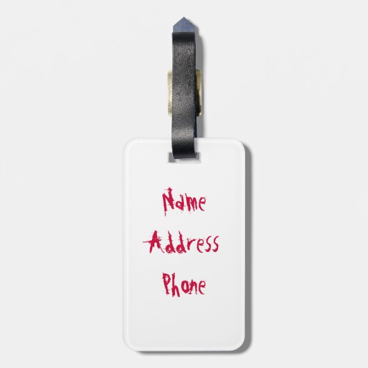 Étiquette À Bagage Funny et Chubby Ladybug (Dos Vertical)