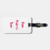 Étiquette À Bagage Funny et Chubby Ladybug (Dos horizontal)