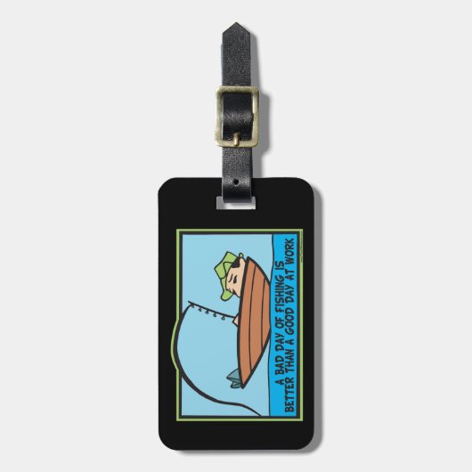 Étiquette À Bagage Funny Fisherman's (Devant Vertical)
