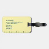 Étiquette À Bagage Funny Freshly Churned Baggage Butter Stick Travel  (Dos horizontal)