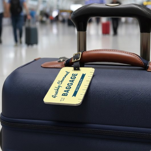 Étiquette À Bagage Funny Freshly Churned Baggage Butter Stick Travel 