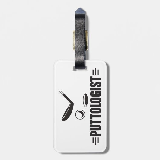 Étiquette À Bagage Funny Golf, Putting (Dos Vertical)