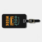 Étiquette À Bagage Funny Golfing est né pour jouer Golf Force pour tr (Devant horizontal)