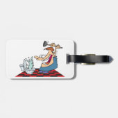 Étiquette À Bagage Funny Plumber with Toilet Plunge Humor (Dos horizontal)