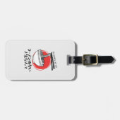 Étiquette À Bagage Funny Ramen Life rustique (Devant horizontal)