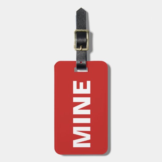 Étiquette À Bagage Funny Red Mine (Devant Vertical)