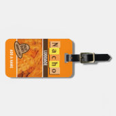 Étiquette À Bagage Funny Retro Nacho (Devant horizontal)