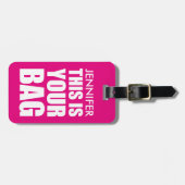 Étiquette À Bagage Funny Sac personnalisé Attention Voyage Bagages (Devant horizontal)