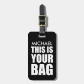 Étiquette À Bagage Funny Sac personnalisé Attention Voyage Bagages (Devant Vertical)