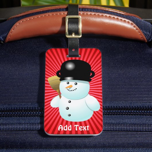 Étiquette À Bagage Funny Snowman (Insitu Rectoal 2)