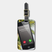 Étiquette À Bagage Funny Téléphonie tendance Voyage bagages (Devant Vertical)