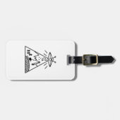 Étiquette À Bagage Funny Ufo, Zone 51, Enlèvement d'Aliens (Devant horizontal)