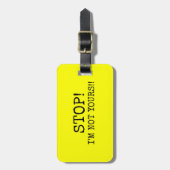 Étiquette À Bagage FUNNY YELLOW Stop! JE NE SUIS PAS VOTRE (Devant Vertical)