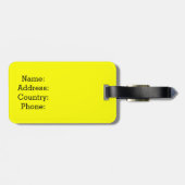 Étiquette À Bagage FUNNY YELLOW Stop! JE NE SUIS PAS VOTRE (Dos horizontal)