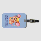 Étiquette À Bagage Furry Cheese Man Business Mouse Tie Glasses Nerdy (Devant Horizontal)