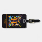 Étiquette À Bagage Fusée spatiale pour enfants (Devant horizontal)