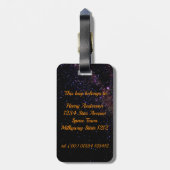 Étiquette À Bagage Fusée spatiale pour enfants (Dos Vertical)