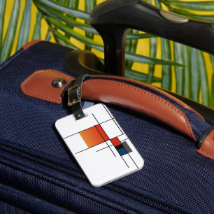 Étiquette À Bagage Fusion géométrique minimaliste simple
