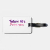 Étiquette À Bagage Futur Mme ajouter nom de la mariée enterrement de (Dos horizontal)