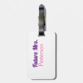 Étiquette À Bagage Future Mme ajouter nommariée mariage enterrement d (Dos Vertical)