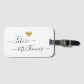 Étiquette À Bagage Future Mme Gold Heart (Devant Horizontal)