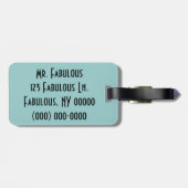 Étiquette À Bagage Gagnant de tba fabuleux (Dos horizontal)