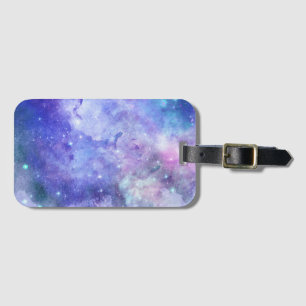 Étiquette À Bagage Galaxie Amoureux de l'Espace Ciel Étoilé Aquarelle