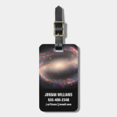 Étiquette À Bagage Galaxie Spirale Ngc 1300. (Devant Vertical)