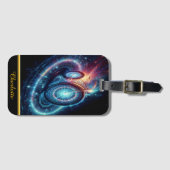 Étiquette À Bagage Galaxies torrentielles et étoiles brillantes (Devant Horizontal)