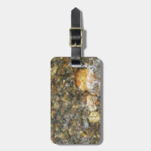 Étiquette À Bagage Galets Brown et gris naturel Abstrait (Devant Vertical)