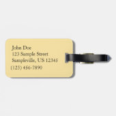 Étiquette À Bagage Galets Brown et gris naturel Abstrait (Dos horizontal)