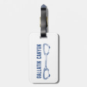 Étiquette À Bagage Gallatin Canyon Montana Rock Escalade Quickdraw (Dos Vertical)