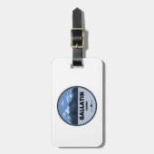 Étiquette À Bagage Gallatin Range Montana Wyoming Camping (Devant Vertical)