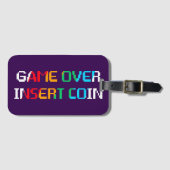 Étiquette À Bagage Game Over Insert Coin (Devant Horizontal)