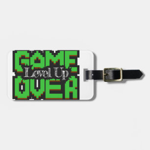 Étiquette À Bagage Game Over, Level Up : Monde de jeu rétro pixelisé