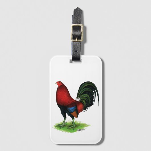 Étiquette À Bagage Gamecock : Rouge foncé (Devant Vertical)