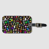 Étiquette À Bagage Gamer Retro Pixel Vidéo Icônes de jeu (Devant Horizontal)